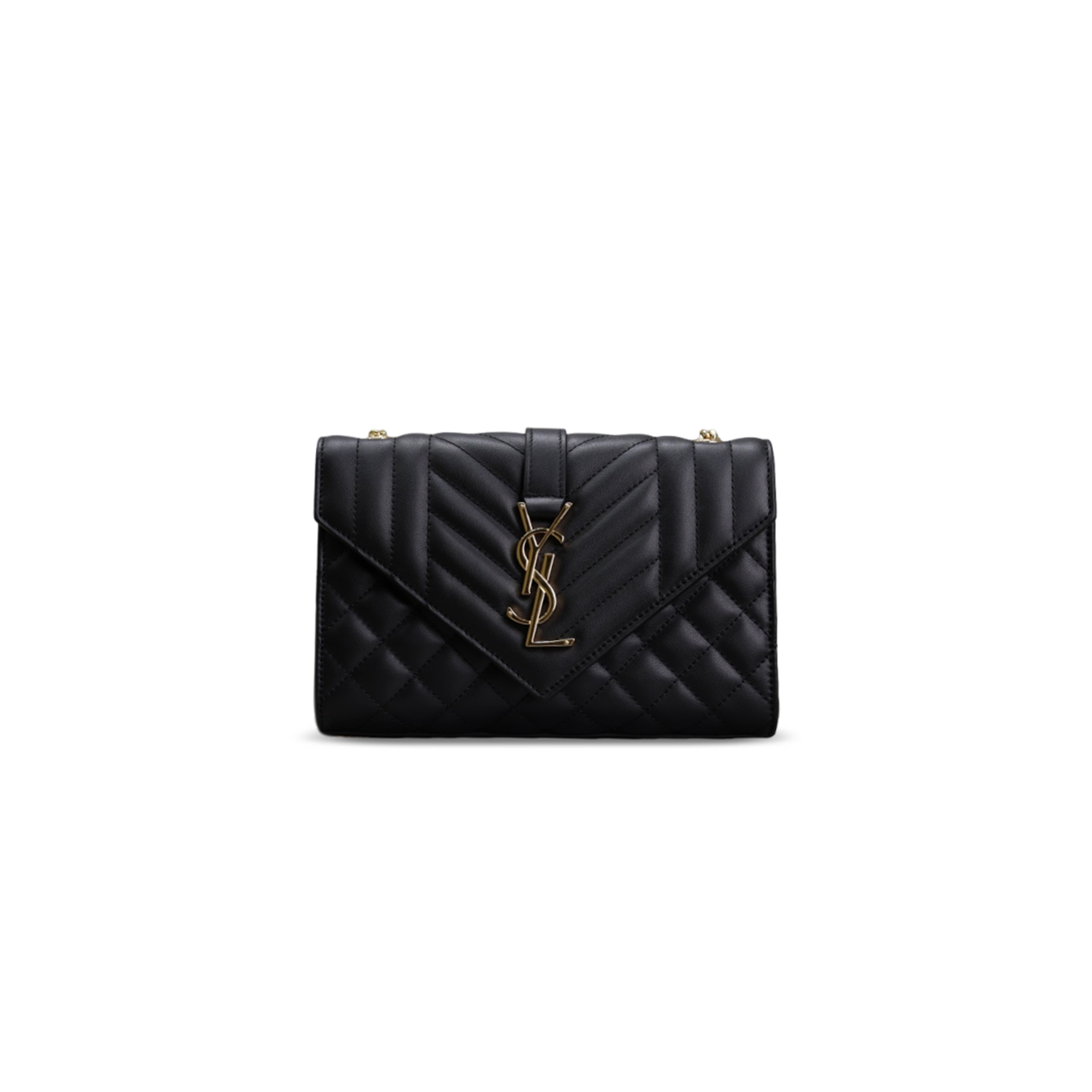 YSL ENVELOPE SMALL IN SMOOTH LEATHER 600195 (21*13*6cm)